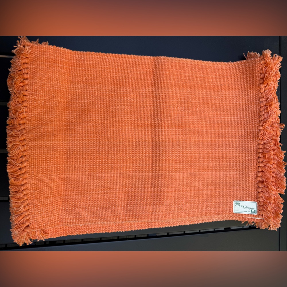 Park Designs Casual Classics Nectarine Woven Placemats, Set of 6 NWT